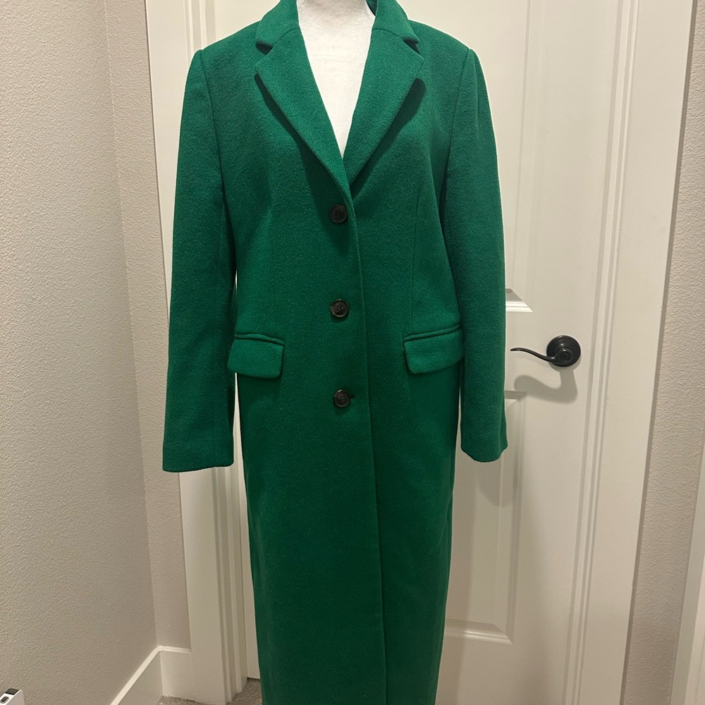 LOFT Classic Green Trench Coat